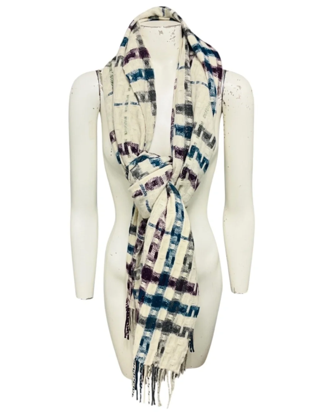 Burberry ivory blue